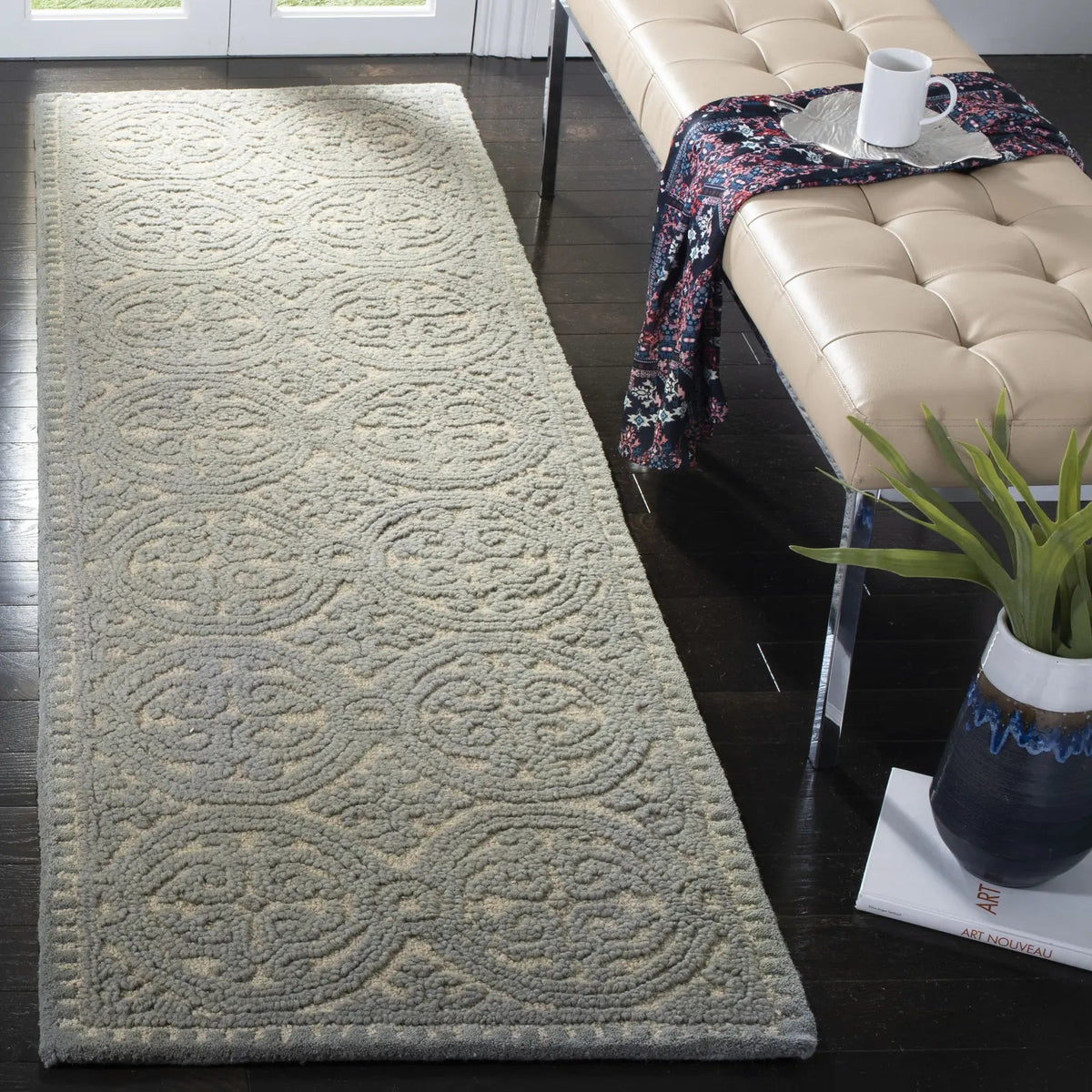 Safavieh Cambridge 2'-6" x 10'-0" Rug in Dusty Blue / Cement