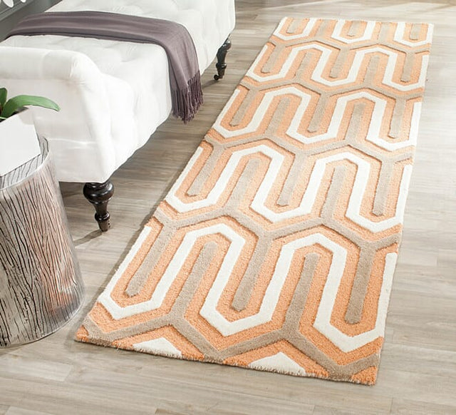 Safavieh Cambridge Cam351Y Orange / Grey Rugs - Safavieh - cam351y - 6sq