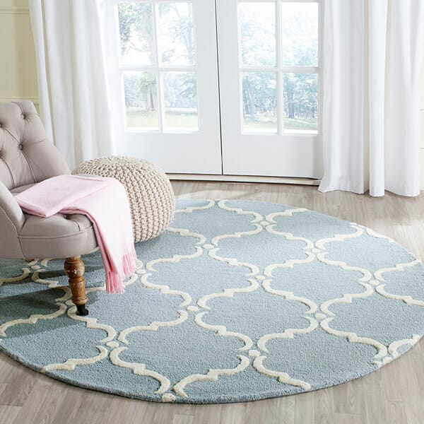 Safavieh Cambridge Cam703B Blue / Ivory Rugs - Safavieh - cam703b - 6sq