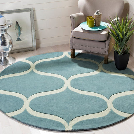 Safavieh Cambridge Cam730B Light Blue / Ivory Rugs - Safavieh - cam730b - 6sq