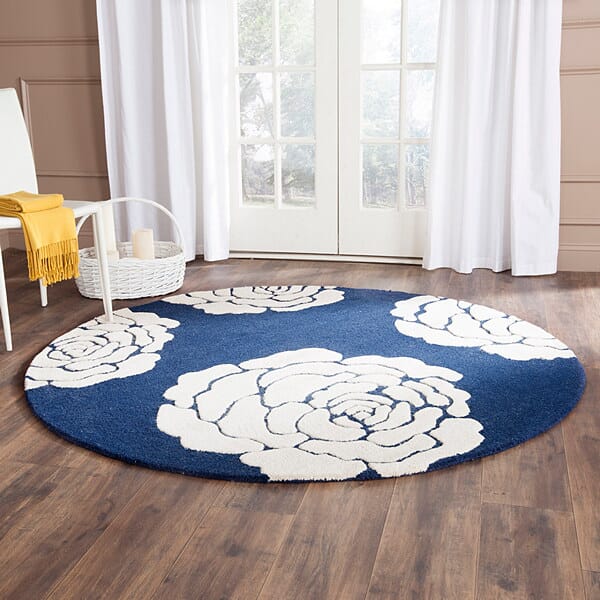 Safavieh Cambridge Cam782M Navy / Ivory Rugs - Safavieh - cam782m - 6sq