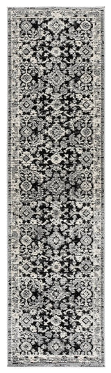 Safavieh Cameron 2'-2" x 8'-0" Rug in Black / Grey Ivory