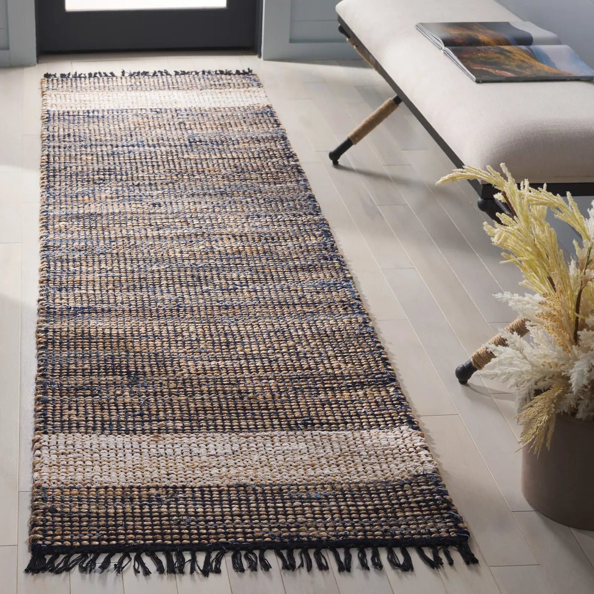 Safavieh Cape Cod 2'-3" x 8'-0" Rug in Navy / Beige