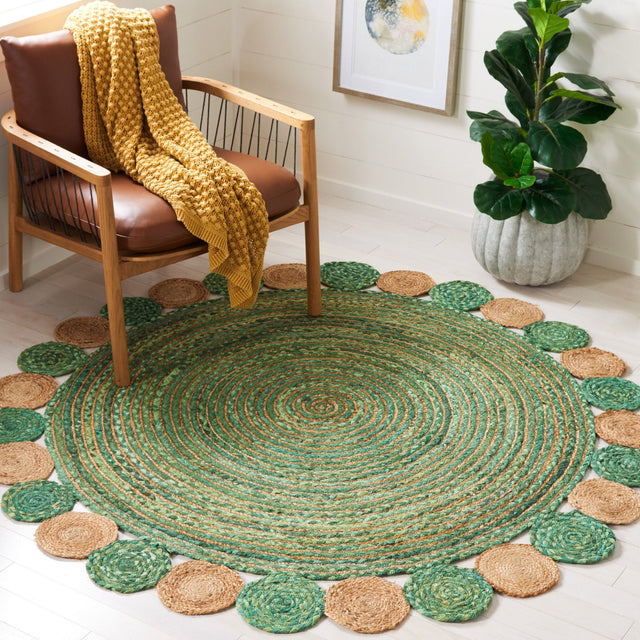 Safavieh Cape Cod Cap201Y Green/Natural Rug - Safavieh - cap201y - 4r