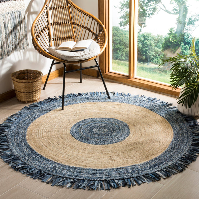 Safavieh Cape Cod Cap205D Ivory/Denim Rug - Safavieh - cap205d - 7r