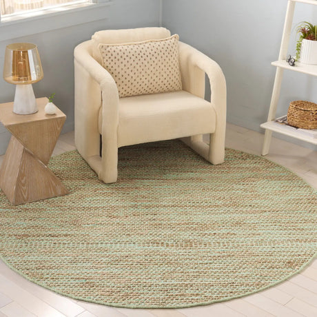 Safavieh Cape Cod 6'-0" x 6'-0" Rug in Green / Natural