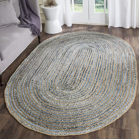 Safavieh Cape Cod Cap250A Natural / Blue Rugs - Safavieh - cap250a - 3ov