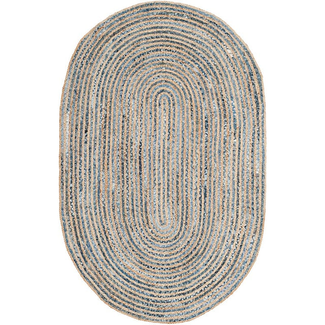 Safavieh Cape Cod Cap250A Natural / Blue Rugs - Safavieh - cap250a - 3ov