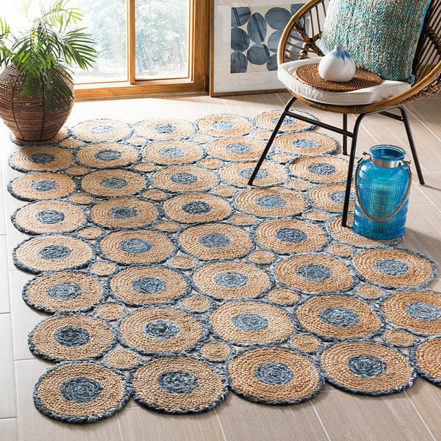 Safavieh Cape Cod Cap306M Blue / Natural Rugs - Safavieh - cap306m - 3