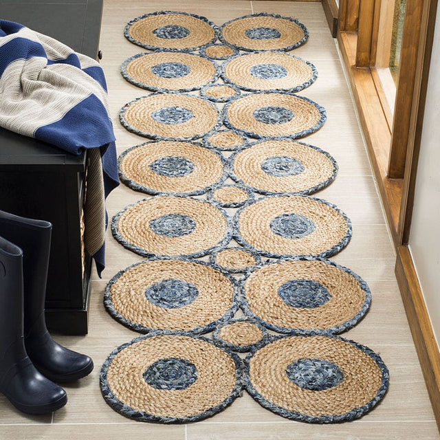 Safavieh Cape Cod Cap306M Blue / Natural Rugs - Safavieh - cap306m - 6sq