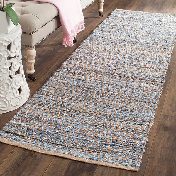 Safavieh Cape Cod Cap350A Natural / Blue Rugs - Safavieh - cap350a - 6sq