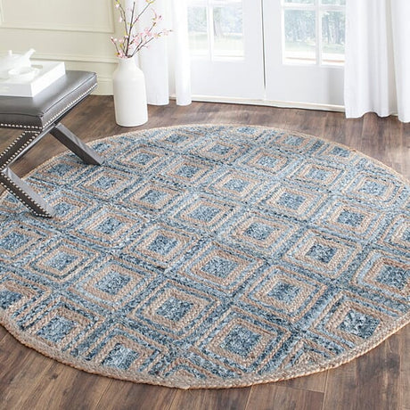 Safavieh Cape Cod Cap354A Natural / Blue Rugs - Safavieh - cap354a - 6sq