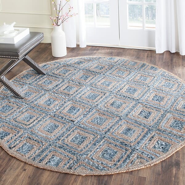 Safavieh Cape Cod Cap354A Natural / Blue Rugs - Safavieh - cap354a - 6sq