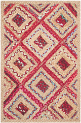 Safavieh Cape Cod Cap354B Natural / Red Rugs - Safavieh - cap354b - 6r