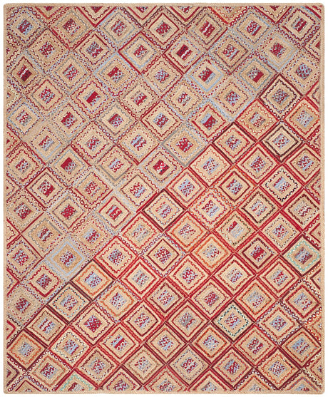 Safavieh Cape Cod Cap354B Natural / Red Rugs - Safavieh - cap354b - 6r