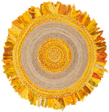 Safavieh Cape Cod 4'-0" x 4'-0" Rug in Gold / Natural