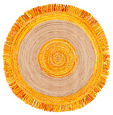 Safavieh Cape Cod 5'-0" x 5'-0" Rug in Gold / Natural