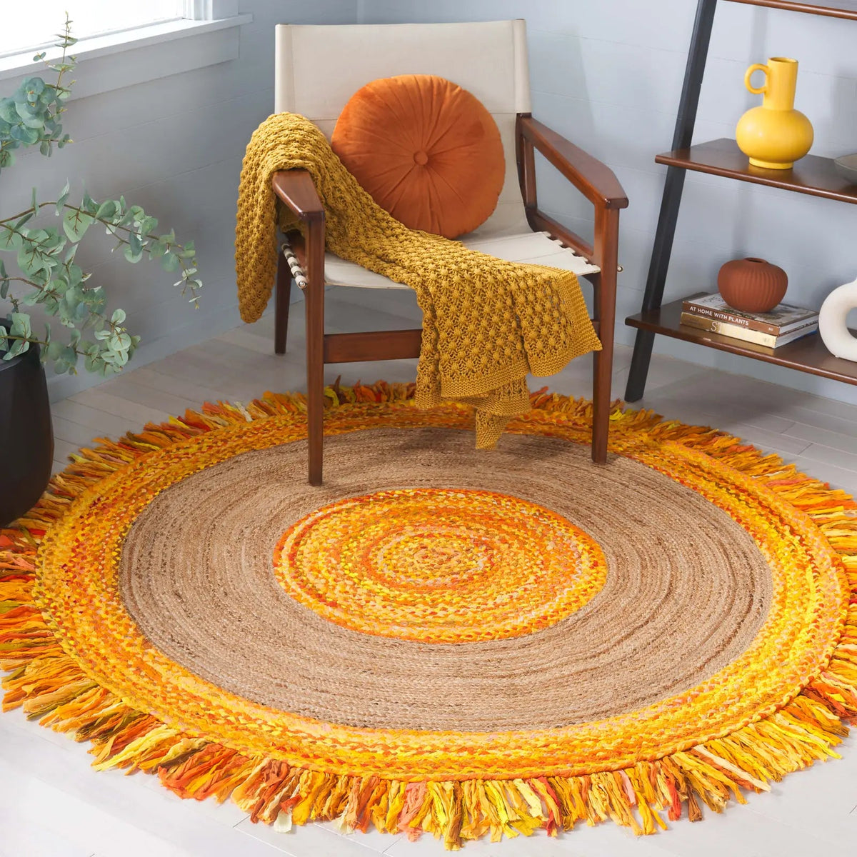 Safavieh Cape Cod 5'-0" x 5'-0" Rug in Gold / Natural