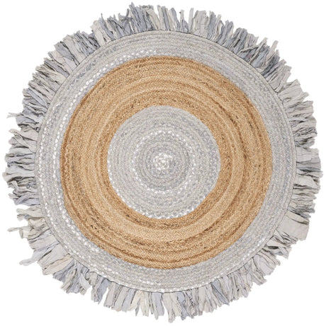 Safavieh Cape Cod 4'-0" x 4'-0" Rug in Light Grey / Natural