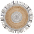 Safavieh Cape Cod 3'-0" x 3'-0" Rug in Light Grey / Natural