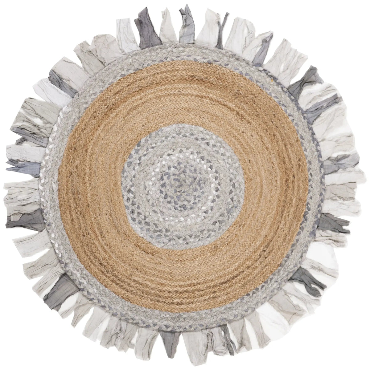 Safavieh Cape Cod 3'-0" x 3'-0" Rug in Light Grey / Natural