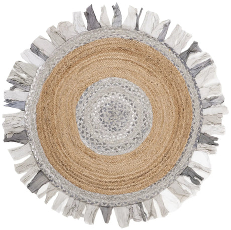 Safavieh Cape Cod 3'-0" x 3'-0" Rug in Light Grey / Natural