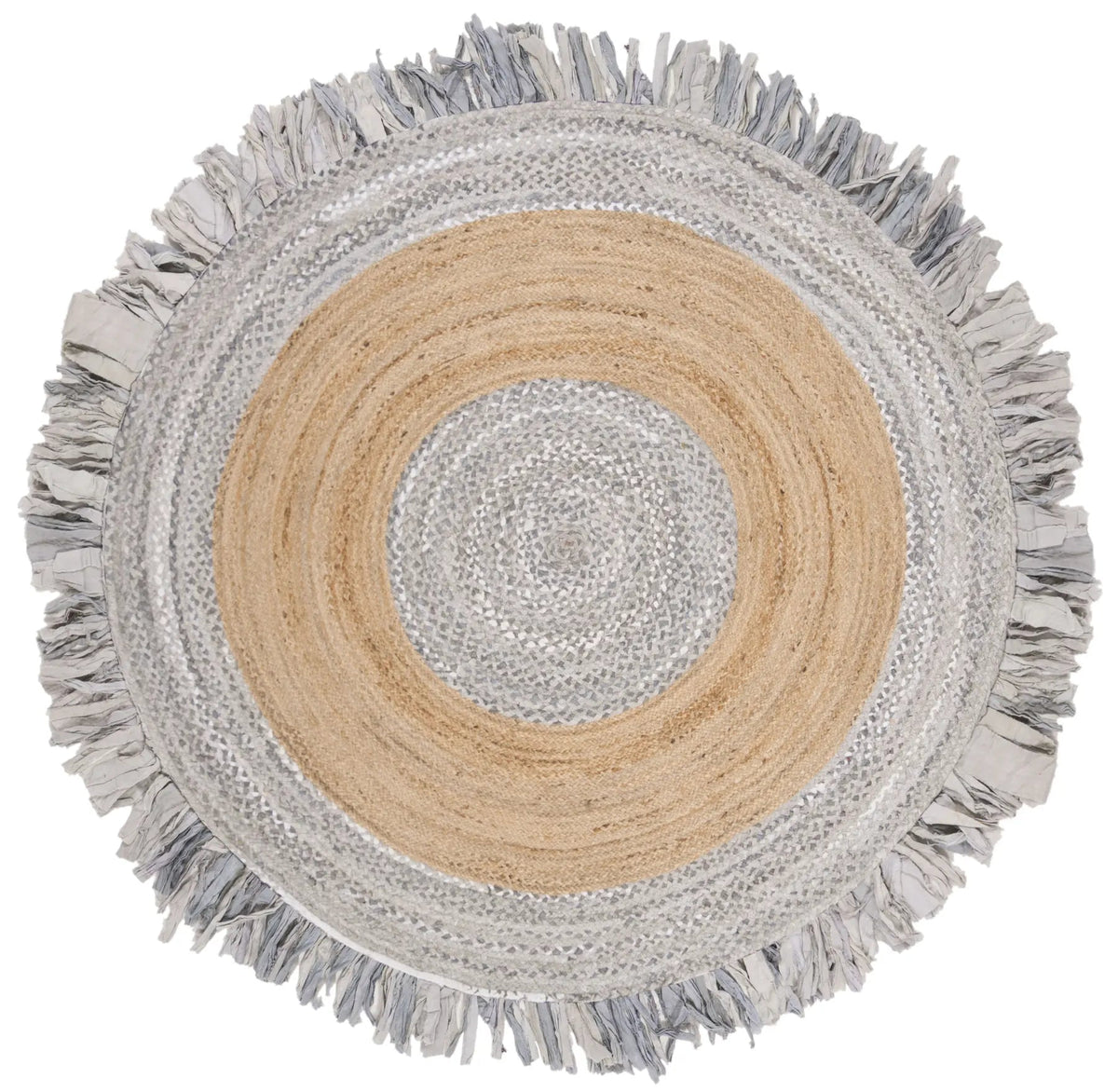 Safavieh Cape Cod 5'-0" x 5'-0" Rug in Light Grey / Natural