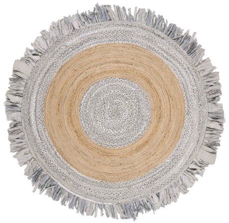 Safavieh Cape Cod 5'-0" x 5'-0" Rug in Light Grey / Natural