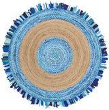 Safavieh Cape Cod 6'-0" x 6'-0" Rug in Turquoise / Natural