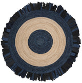Safavieh Cape Cod 6'-0" x 6'-0" Rug in Navy / Natural