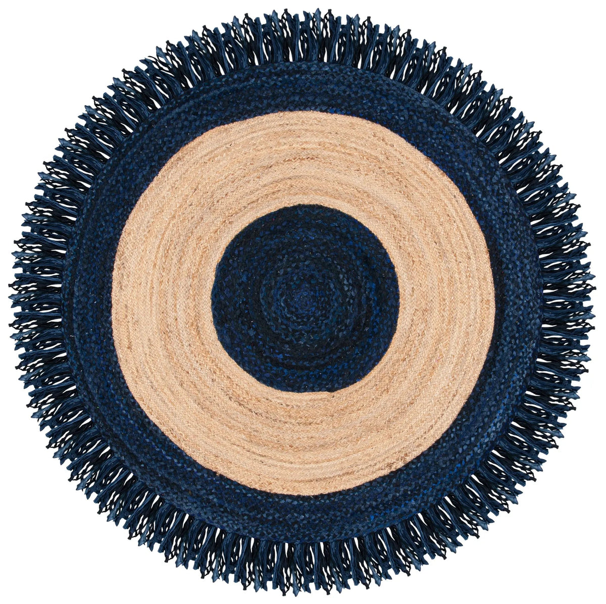 Safavieh Cape Cod 5'-0" x 5'-0" Rug in Navy / Natural