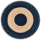 Safavieh Cape Cod 5'-0" x 5'-0" Rug in Navy / Natural