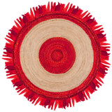 Safavieh Cape Cod 5'-0" x 5'-0" Rug in Red / Natural
