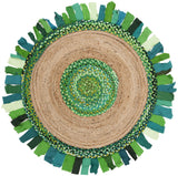 Safavieh Cape Cod 3'-0" x 3'-0" Rug in Green / Natural