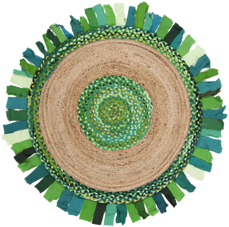 Safavieh Cape Cod 3'-0" x 3'-0" Rug in Green / Natural