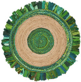 Safavieh Cape Cod 4'-0" x 4'-0" Rug in Green / Natural