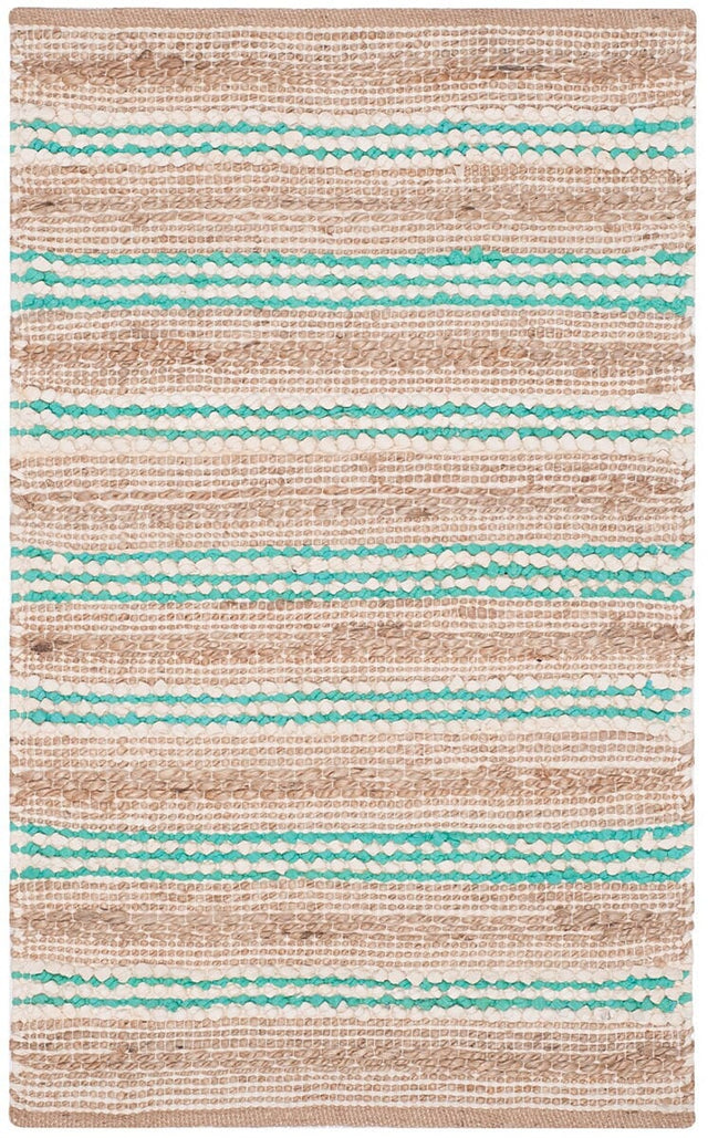 Safavieh Cape Cod Cap862J Natural / Turquoise Rugs - Safavieh - cap862j - 3