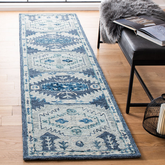 Safavieh Capri Cpr218M Blue/Grey Rugs - Safavieh - cpr218m - 7r