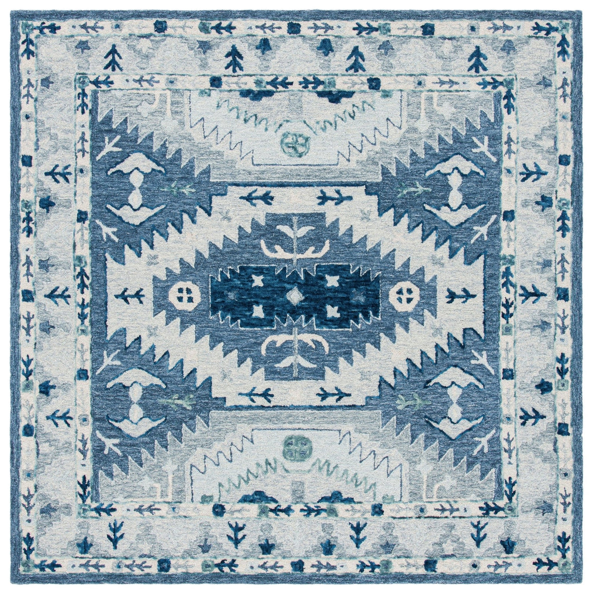 Safavieh Capri Cpr218M Blue/Grey Rugs - Safavieh - cpr218m - 7sq