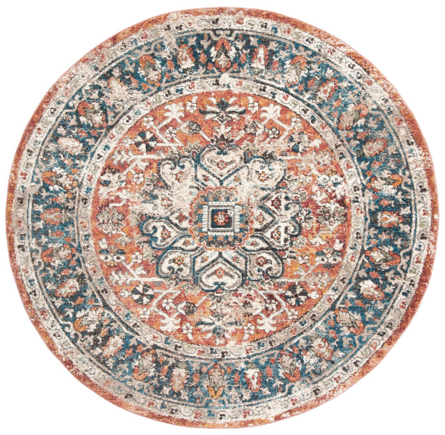 Safavieh Carlyle Cyl229P Orange/Blue Rug - Safavieh - cyl229p - 7r