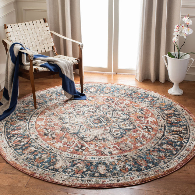 Safavieh Carlyle Cyl229P Orange/Blue Rug - Safavieh - cyl229p - 7r