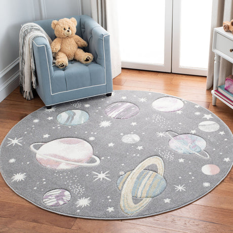 Safavieh Carousel Kids Crk103F Grey/Lavender Rug - Safavieh - crk103f - 3r