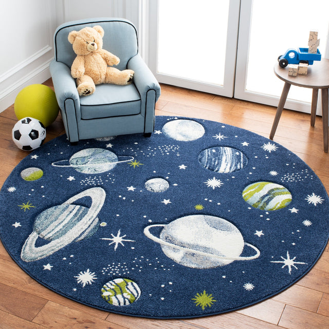 Safavieh Carousel Kids Crk103N Navy/Ivory Rug - Safavieh - crk103n - 3r