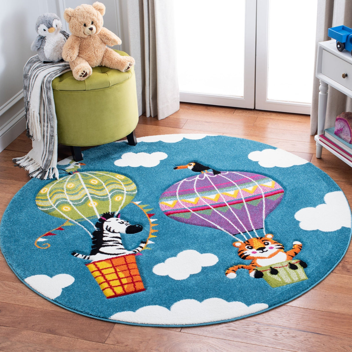 Safavieh Carousel Kids Crk118M Blue/Green Rugs - Safavieh - crk118m - 3r