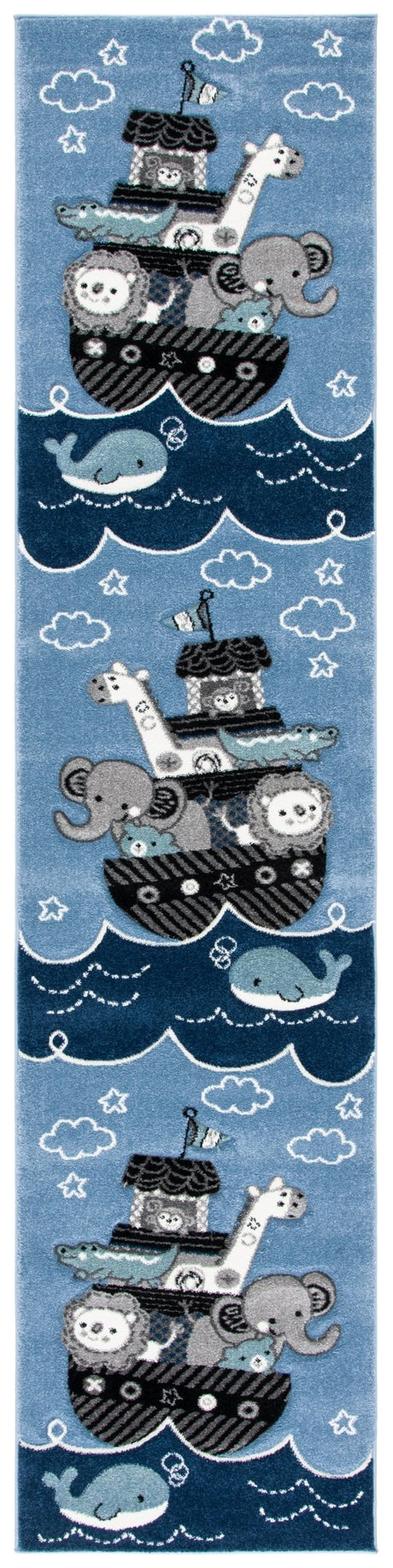 Safavieh Carousel Kids Crk121B Blue/Grey Rug - Safavieh - crk121b - 24