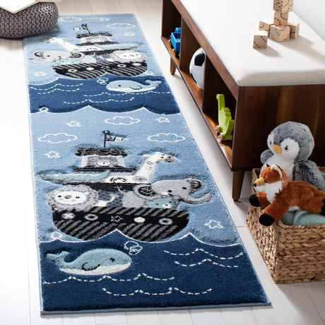 Safavieh Carousel Kids Crk121B Blue/Grey Rug - Safavieh - crk121b - 3r