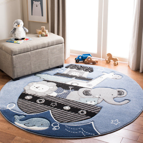 Safavieh Carousel Kids Crk121B Blue/Grey Rug - Safavieh - crk121b - 3r