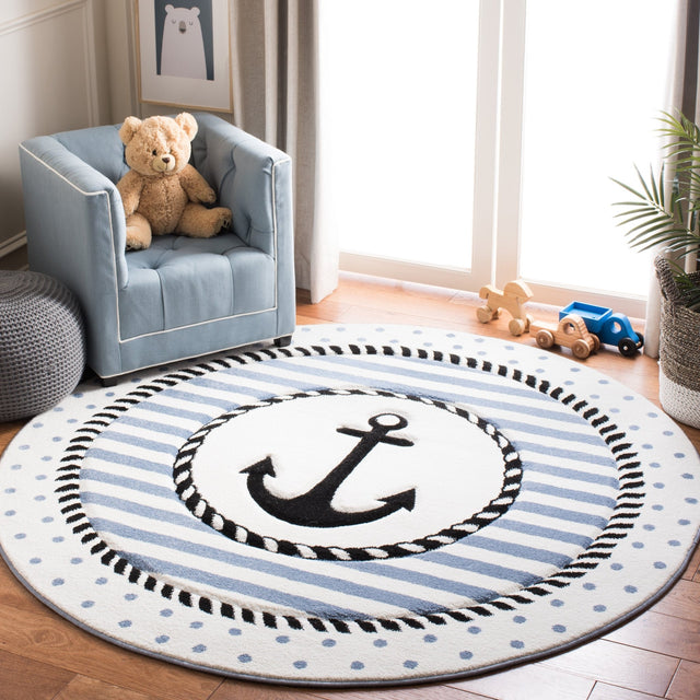 Safavieh Carousel Kids Crk124A Ivory/Navy Rug - Safavieh - crk124a - 3r