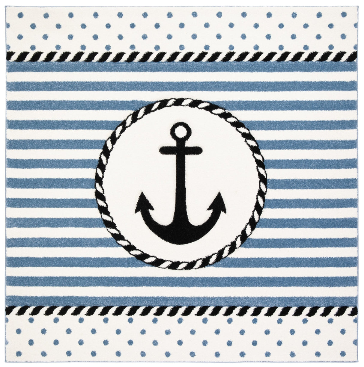 Safavieh Carousel Kids Crk124A Ivory/Navy Rug - Safavieh - crk124a - 3sq