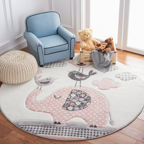 Safavieh Carousel Kids Crk127P Pink/Ivory Rug - Safavieh - crk127p - 3r